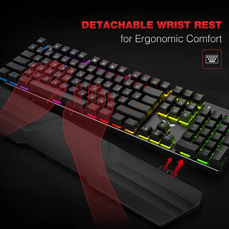 havit rgb mechanical keyboard 104 keys red switch wired gaming keyboard and mouse combo for pc gamer computer desktop russian free global shipping