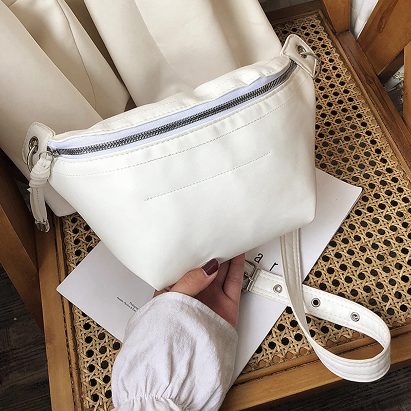 Модная однотонная поясная сумка с цепочкой широкий пояс женская через плечо