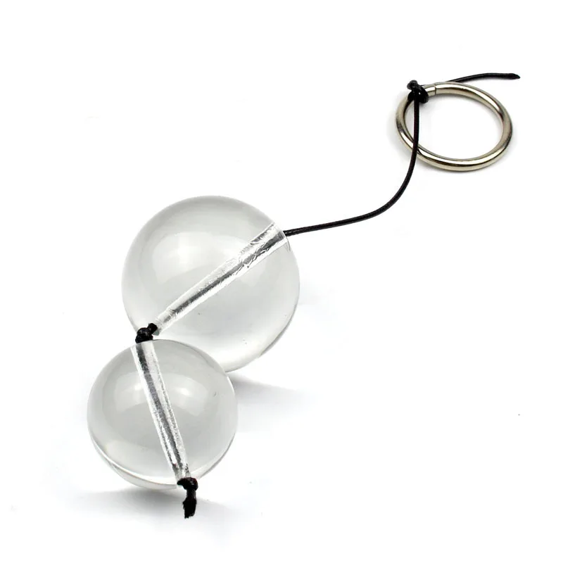 Круглая вигина Кегеля большого размера 5 см Хрустальное стекло двойные шарики