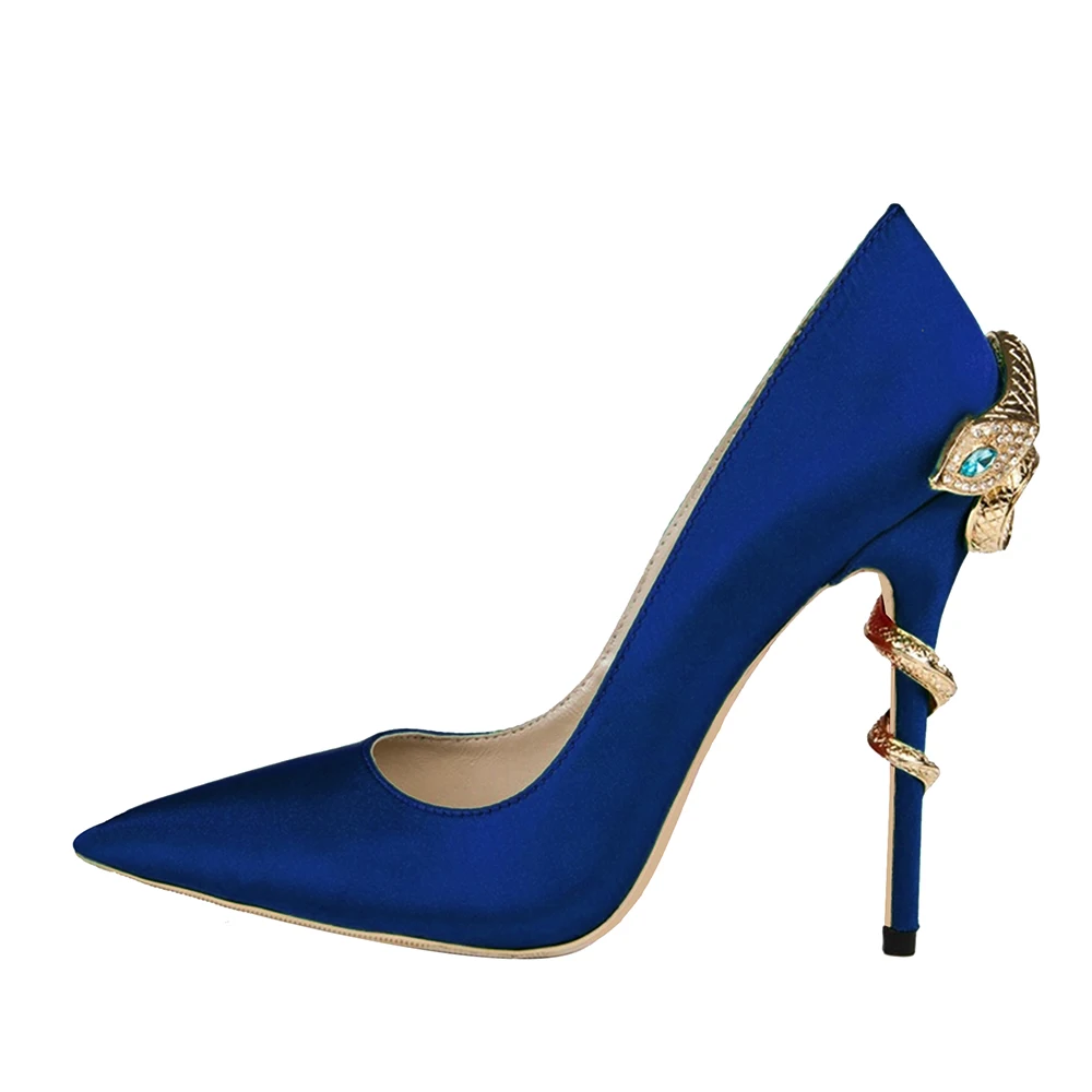 

Free Shipping Ladies Fashion Spring &Autumn Stiletto 10CM Heels Women's Sexy Pointed Toe Snake Heels Party Shoes 6 Colors