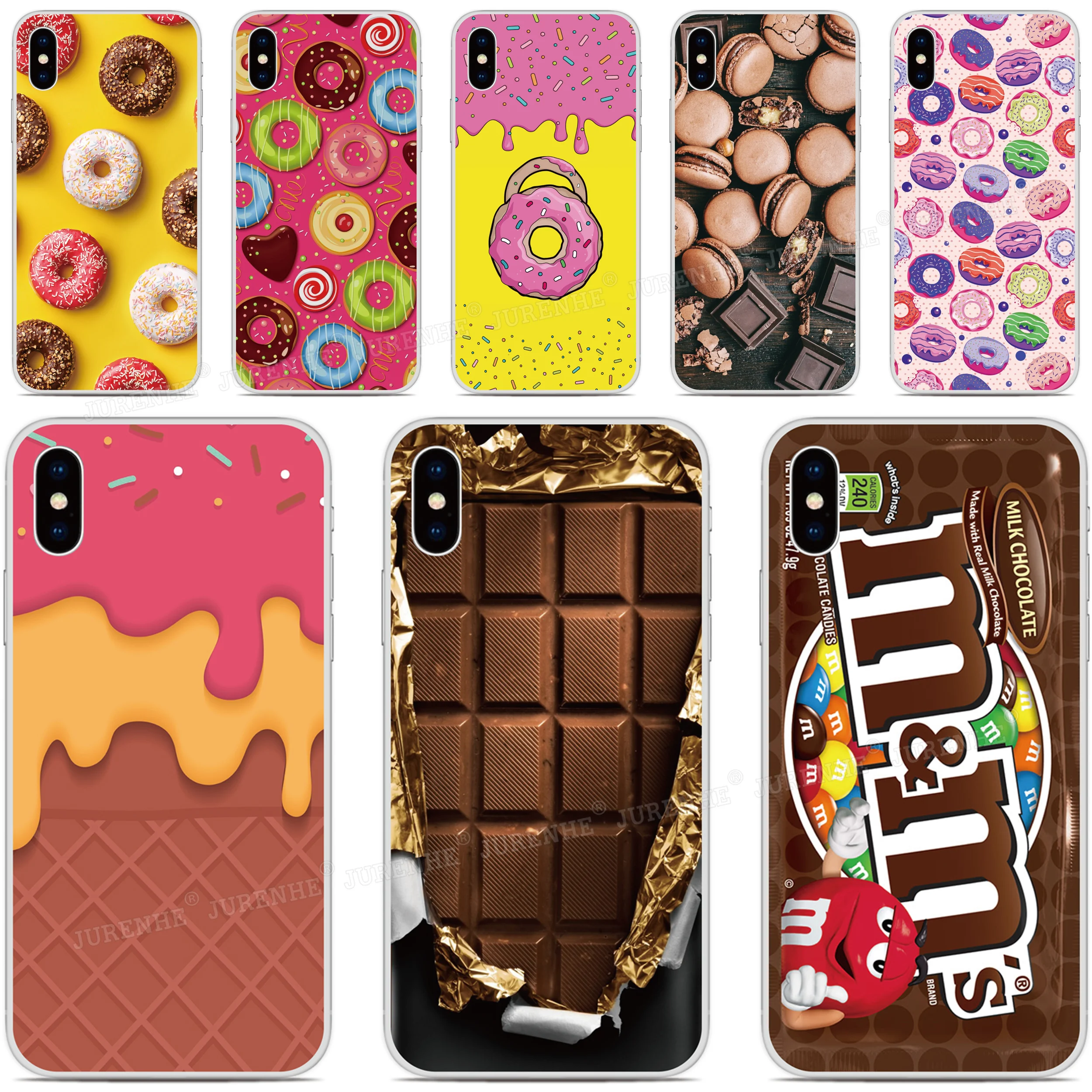 

Custom Photo Chocolate Donut Cover For Kyocera Digno BX Android One S4 S6 X3 Basio 4 Urbano V04 Kantan Sumaho 705KC Phone Case