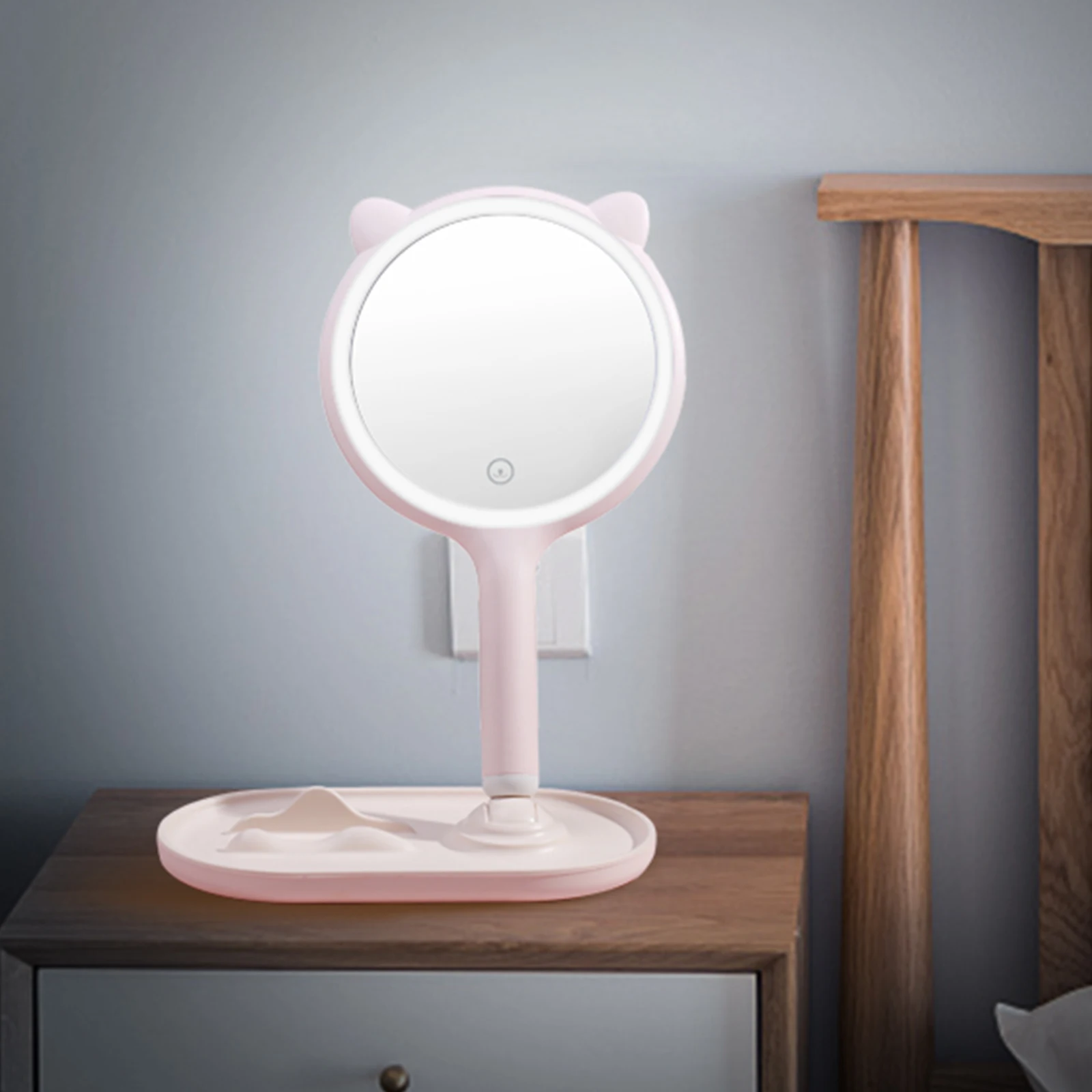 Креативное косметическое зеркало в форме глаза из кованого железа поднос для