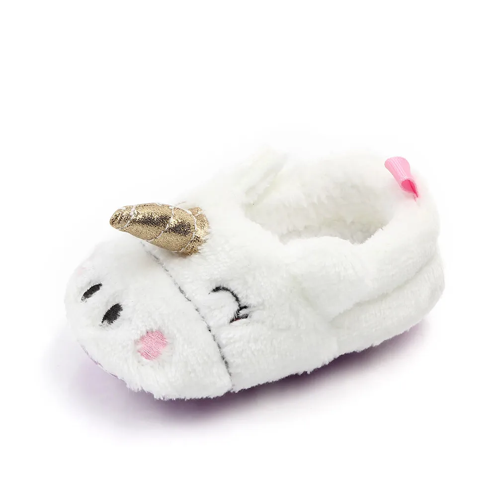 Newborn Shoes for Baby Girls Unicorn Soft Sole Infant Toddler First Walker Winter Home Footwear Barefoot Little Angel Shoe |