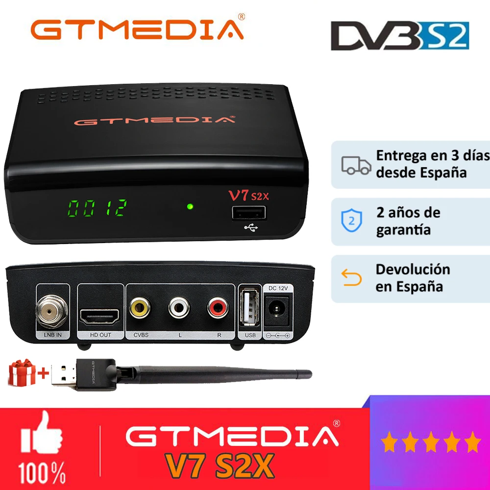 DVB S2 S2X GTmedia V7S2X цифра спутниковый телевизионный ресивер цифрового ТВ Декодер 1080P FHD