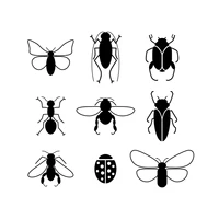 9pcs set of insect paper cut metal craft dies card making stencils diy manual scrapbooking new embossing dies 2022