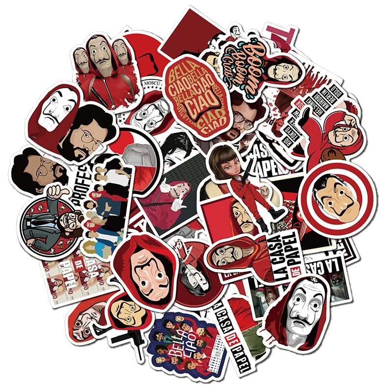 50 шт. Горячая новинка Испания ТВ шоу деньги кража Сезон 3 крутые наклейки для DIY