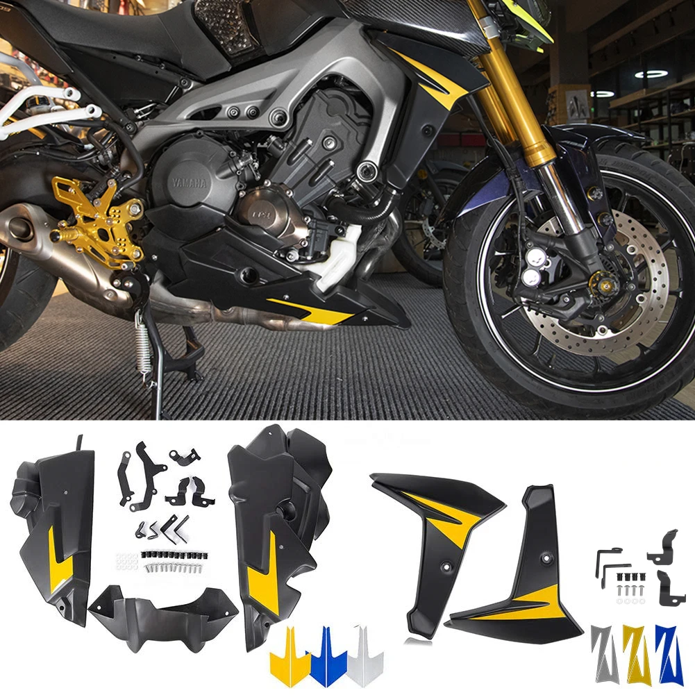 Нижний спойлер двигателя для YAMAHA MT09 FZ09 FJ09 Bellypan обтекатель радиатора боковая