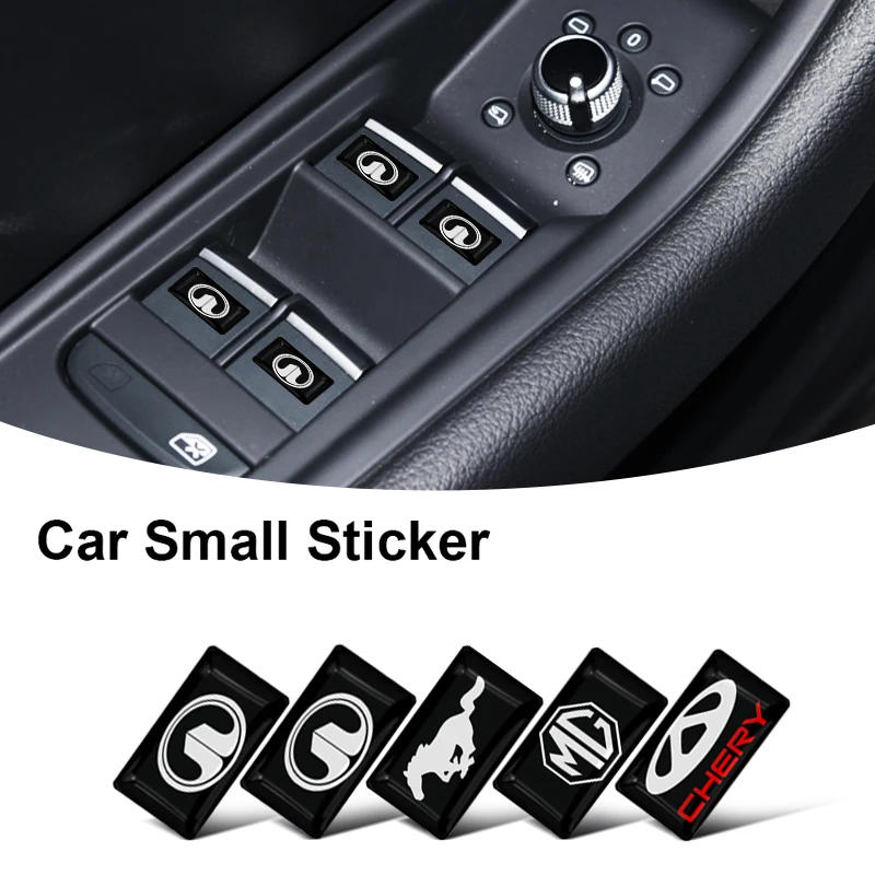 

10pc Car Small Rectangular Button Sticker for Toyota Corolla E150 E120 Land Cruiser 200 Camry 40 55 Rav4 2020 Car Accessories