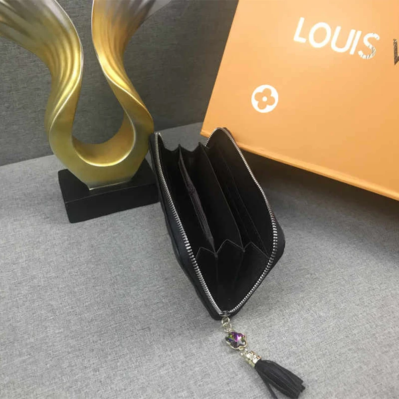 

Luxury Designer Brand Women Wallets Pu Leather Fashion Zipper Coin Purses Lady Id Bank Card Holder for Phone Female Purses