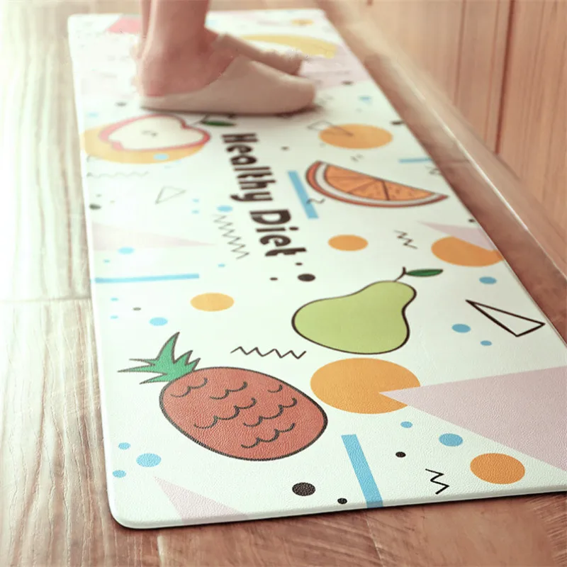 Японский Кухонный коврик водонепроницаемый маслостойкий кухонный ПВХ кожа Анти