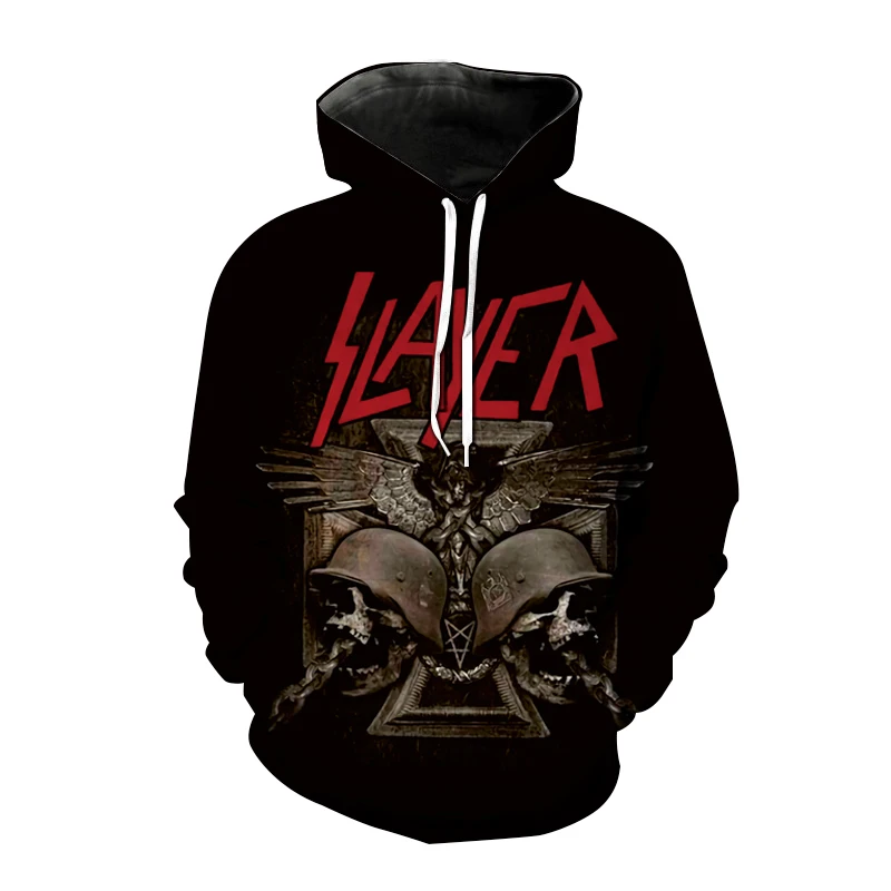 

Slayer Skull 3D Print Hoodies Men Women Fashion Rock Metal Band Sweatshirt Hoodie Hip Hop Streetwear Pullover Coat Male Clothing
