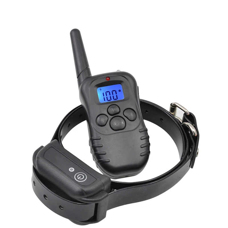 Ipets 998DBB-1 дистанционный ошейник для дрессировки собак перезаряжаемый и вибрационный шок электронный 300 м 100 уровень электрический ошейник для собак - Цвет: 998DB-1