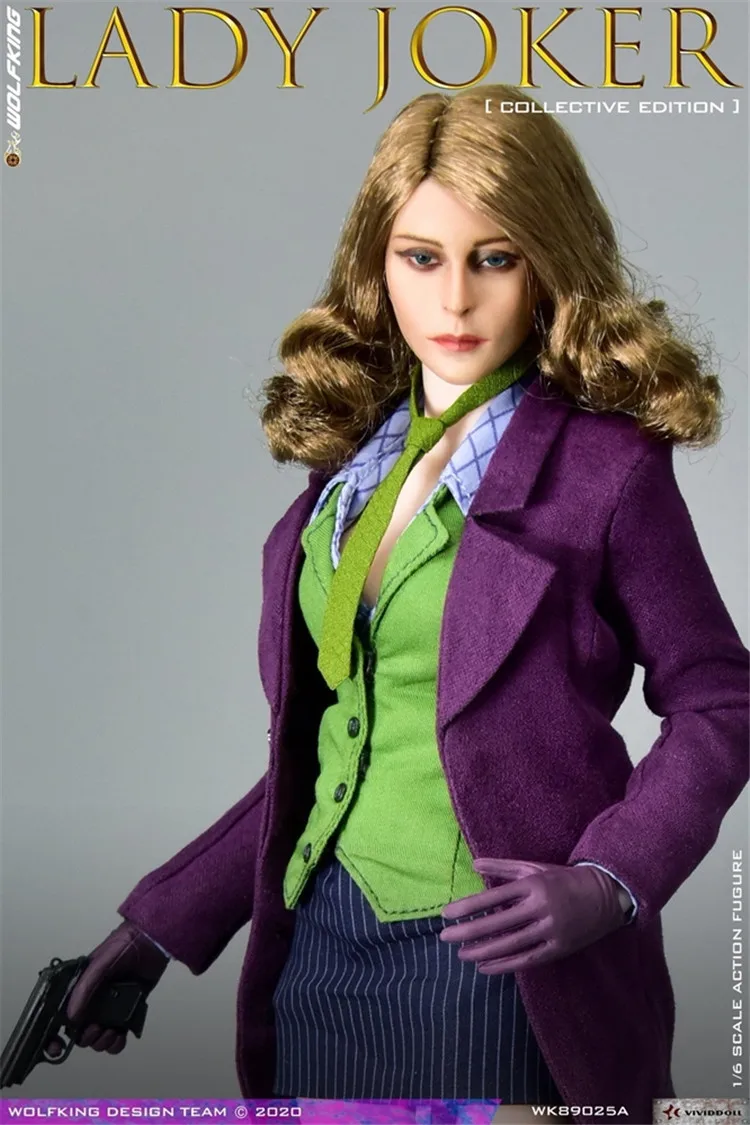 

WOLFKING WK89025A 1/6 LADY JOKER Collector's Edition Three-headed Sculpt configuration 12inch action figure model toy
