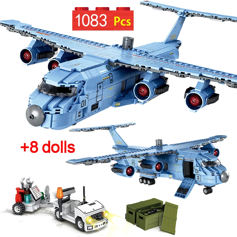 1083 шт город спецназ команда техника самолеты строительные блоки WW2 Военный