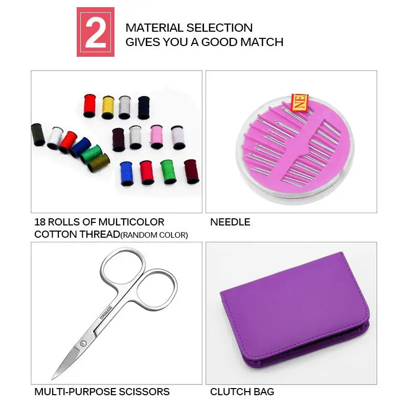 

42pcs Sewing Kits DIY Multi-function Sewing Box Set Hand Quilting Stitching Embroidery Craft Thread Sewing Accessories