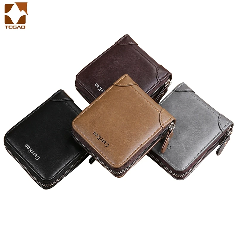 

Мужской кожаный кошелек на молнии, маленький кошелек, мужской кошелек, кожаный кошелек для монет, Мужская монетница, монетница, 2021