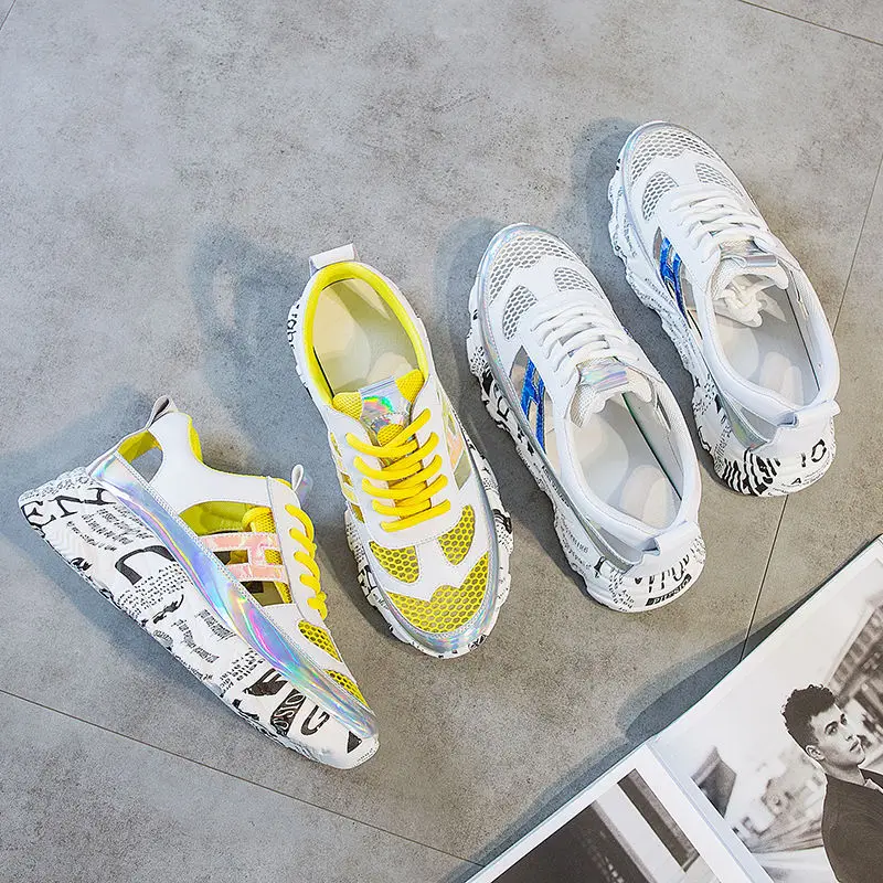 

35-40 size women shoes Height incresing shoes women sandals platform mesh breathable ladies shoe colleges ins students sandals