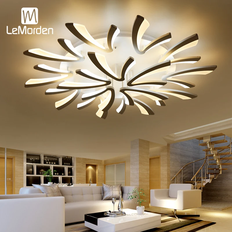 

Modern Led ceiling lights for living room bedroom AC85-265V White/Black Ceiling Lamp Fixtures Antler shape Chandelier