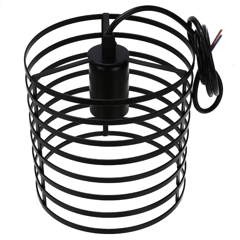 

Nordic style Modern Cage Pendant Light Iron Minimalist Retro Loft Pyramid Pendant Lamp E27 Indoor Lamp Hanging Metal