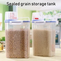 sealed moistureproof transparent rotary storage kitchen tank rotating millet barrel rice pot grain cereal storage box