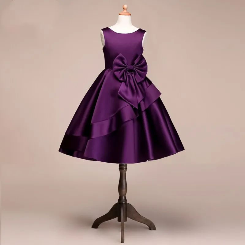 2021 атласное цветочное романтическое свадебное банкетное платье для девочки с