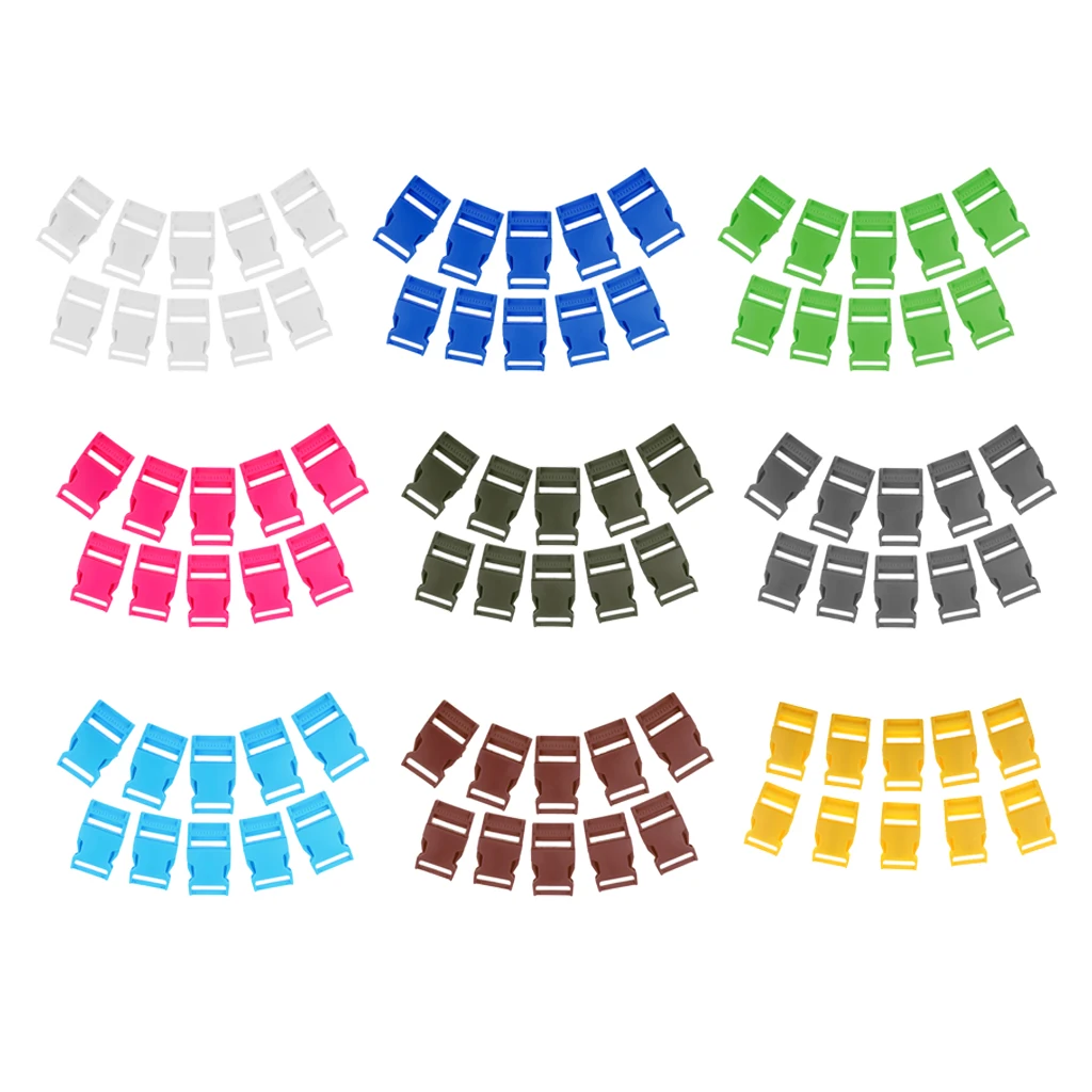 

10 шт., пластиковые плоские боковые пряжки для ремня 25 мм