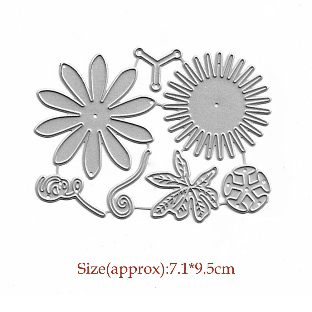 

Flowers Cutting Dies Scrapbooking Fustelle Album Card Decorative Craft Paper Cutter Stencil Embossing Folder Metal Die Cut Mold