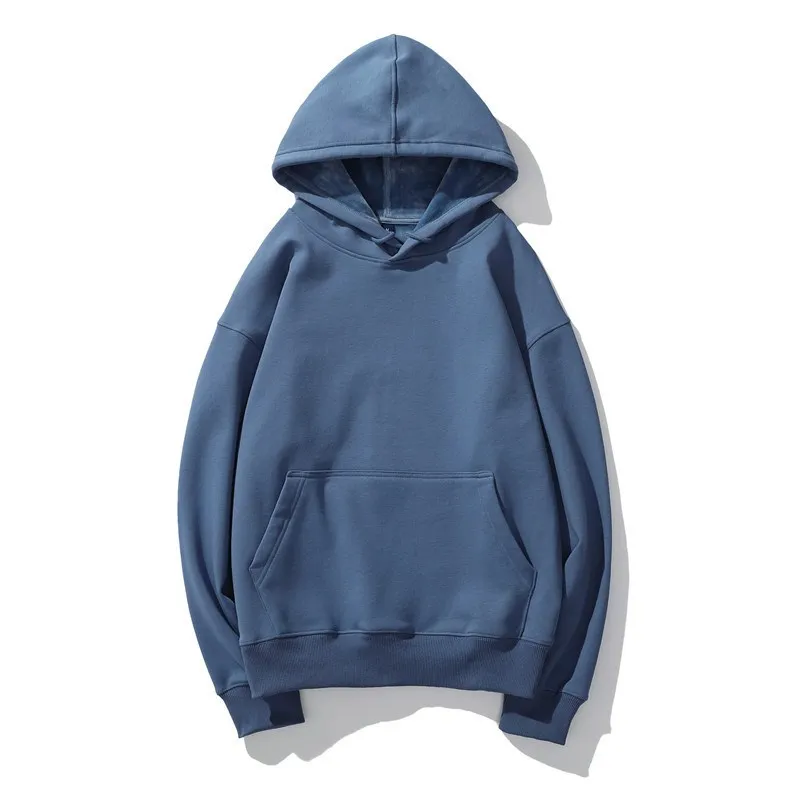 

15 Colors Thick Fleece Hoodie For Unisex Large Sizes Basic Color Drop Sleeves Hoodies Fashion Knitting Oversized Hoody Tops 5XL