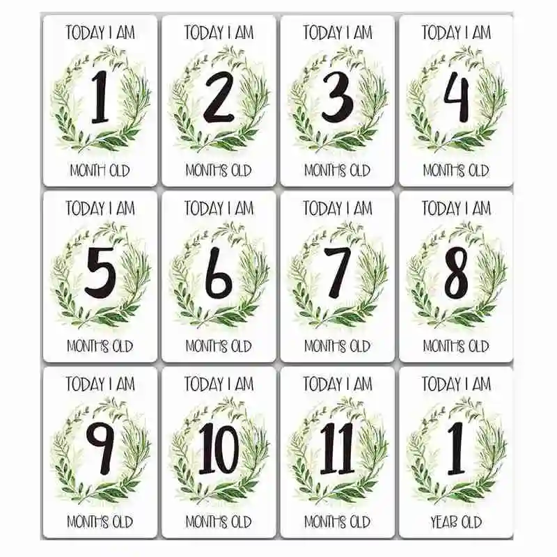 

Month Sticker Card Newborn Child Milestone Blanket Month Photograph Blanket Woman Pregnant L5L9
