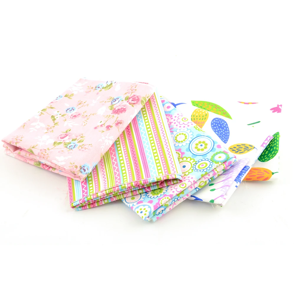 Teramila 5PCS/lot Flower Cotton Fabric Pre cut Bundle Sewing Quilting Patchwork Tecido Tela Clothing Bedding Tissus Crafts|flower cotton
