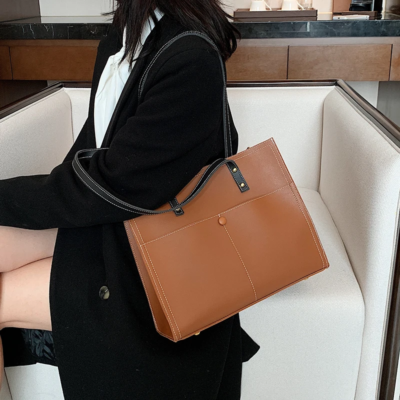 

VeryMe Large Solid Color Women Handbags Designer Messenger Bags Ladies High Quality Casual Female Tote Bags Simple Sac A Main