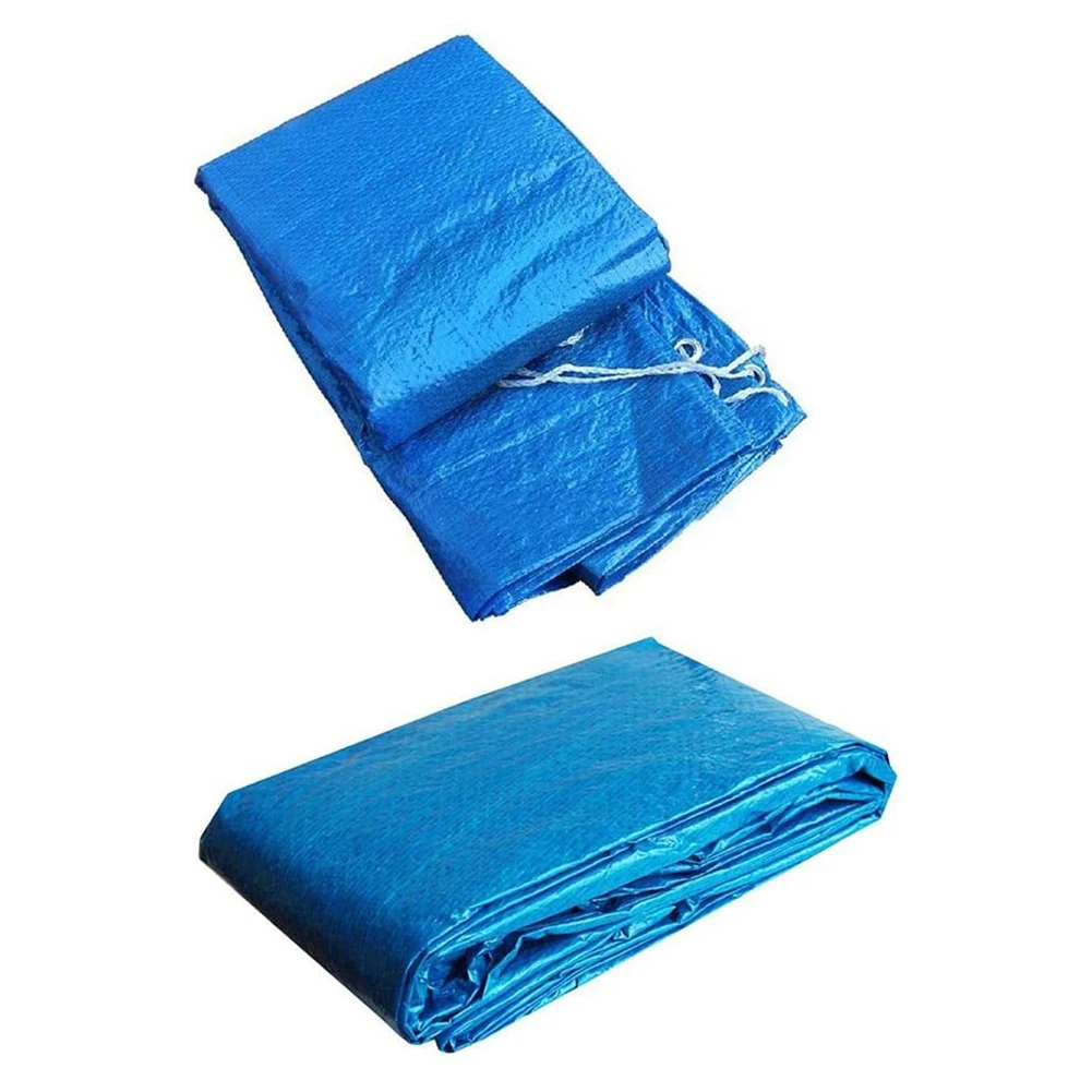 

PE Round Swimming Paddling Pool Cover Tarpaulin Waterproof Swim Pool Tub Anti-dust Cover Outdoor Garden Pool Accessories 3 Sizes