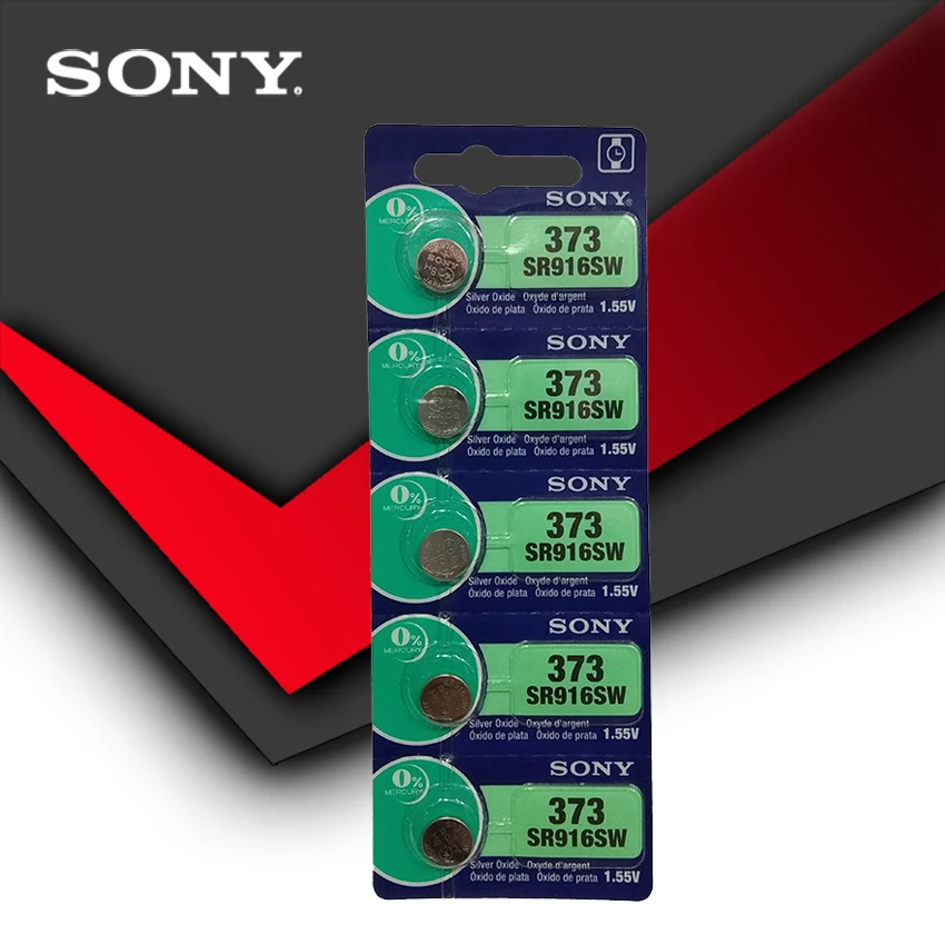 5 шт. Sony 100% оригинальный 373 SR916SW 916 SR916 часовая батарейка кнопочная Сделано в Японии