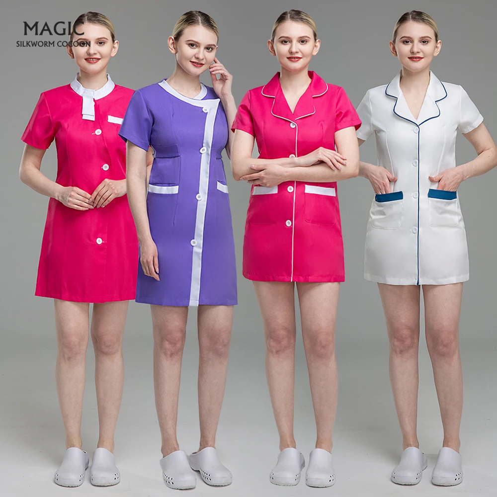 

Высокое качество кормящих скрабы одежда белые пальто спа-Униформа салон красоты халат экспериментальные хирургии рабочая одежда матовый Ф...