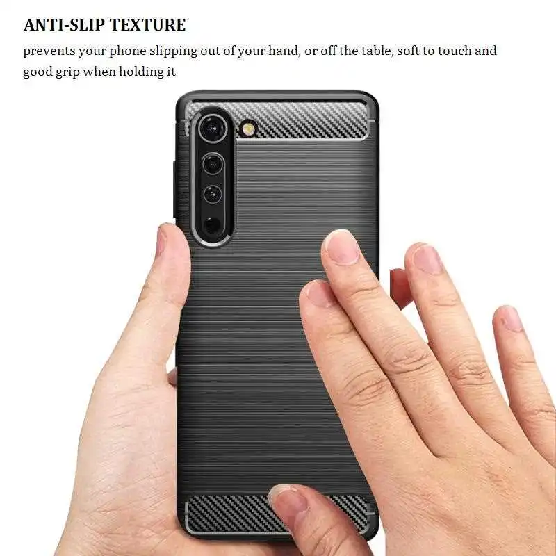 Армированный чехол для Motorola Edge Plus закаленное стекло мягкая гелевая защита кожи