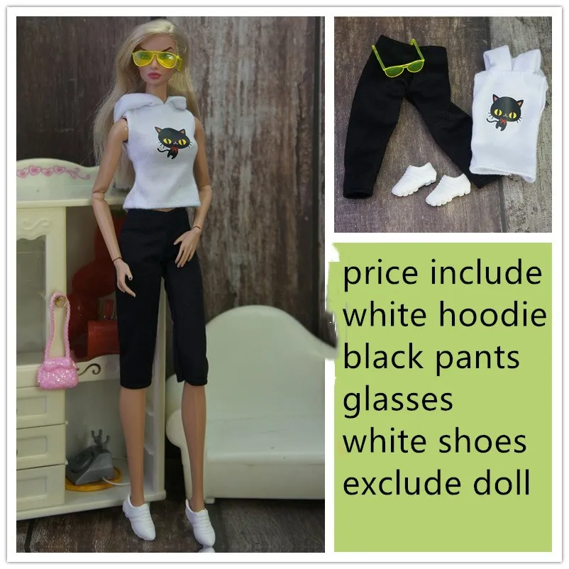 Кукольные шляпы принцессы комплект одежды очки обувь кепки спортивная одежда