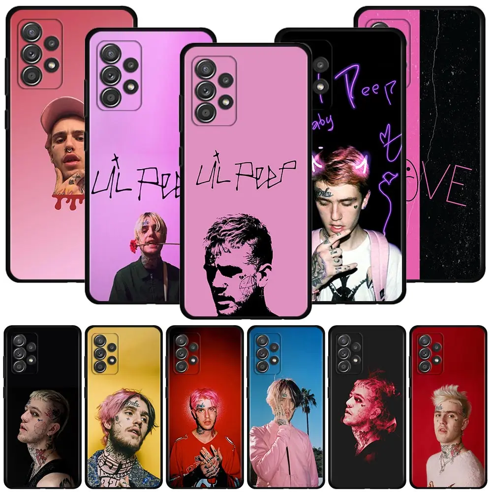 

Cover For Samsung Galaxy A51 A71 A41 A31 A11 A01 A72 A52 A42 A32 A22 A21s A02s A12 A02 Black Shell Case Lil Peep Lil Bo Peep