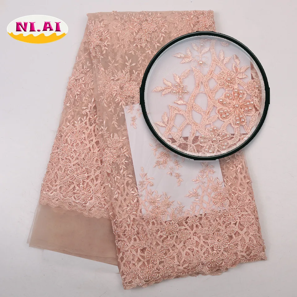Роскошные кружевные ткани 3D сетчатая ткань ручной работы тюлевое кружево с