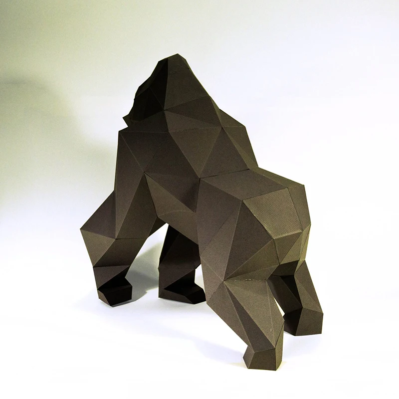 Orangutans 46 см бумага 3D DIY материал ручной творческий домашний декор реквизит#2945 ручная работа милые геометрические бумажные фигурки
