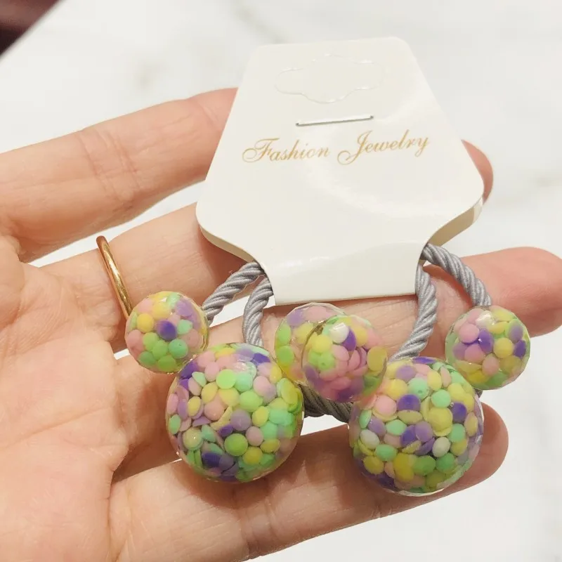 2 шт. Детские эластичные резинки для волос в виде головы животного держатель