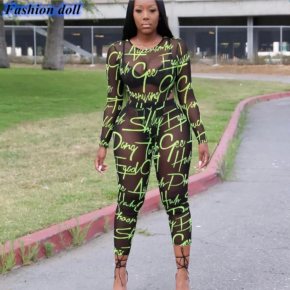 Сексуальная Повседневная одежда спортивный костюм для женщин с надписью тонкий