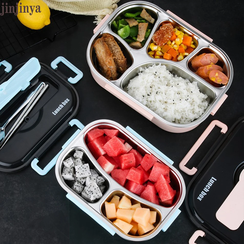 

JINJINYA Портативный 304 Нержавеющая сталь Коробки для обедов 2020New Лидер продаж; Обувь с рисунками из японского Стиль отсека бенто ланч бокс Кухн...