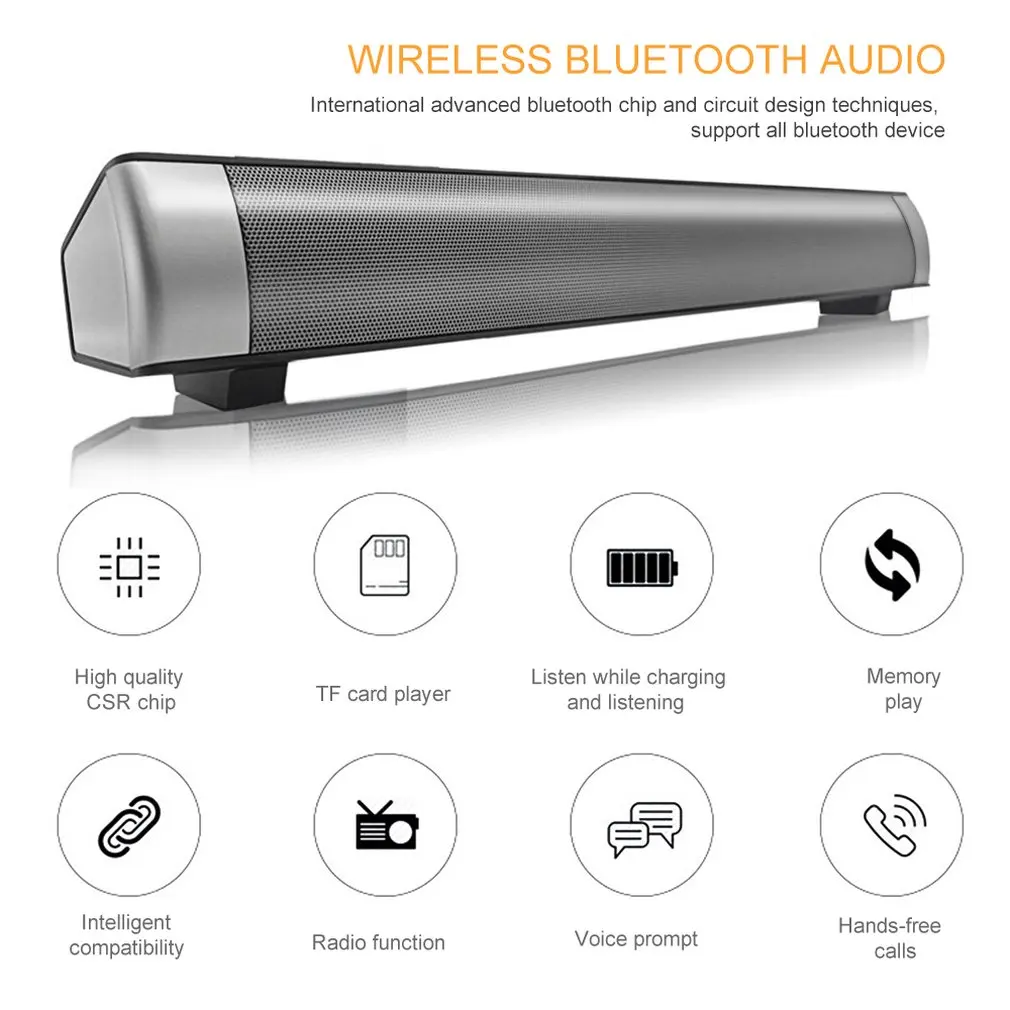 Саундбар для телевизора проводной и беспроводной Bluetooth домашний объемный Саундбар для ПК театр ТВ динамик MP3 Акустическая система с Светодиодный индикатор