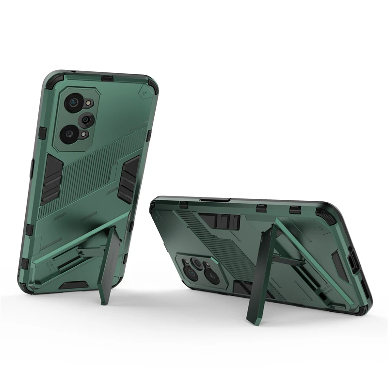 for realme gt neo2 case punk stlye phone holder protective armor bumper case for realme gt neo 2 cover for realme gt 5g c21y free global shipping