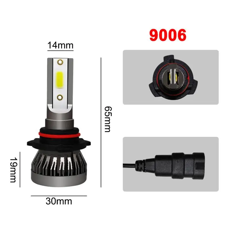 

Kingsofe 1pair COB 9006 120W 26000LM LED Car Headlight Kit Turbo Light Bulbs 6000K Fog Light Bulb Led Lamp Car Accessories
