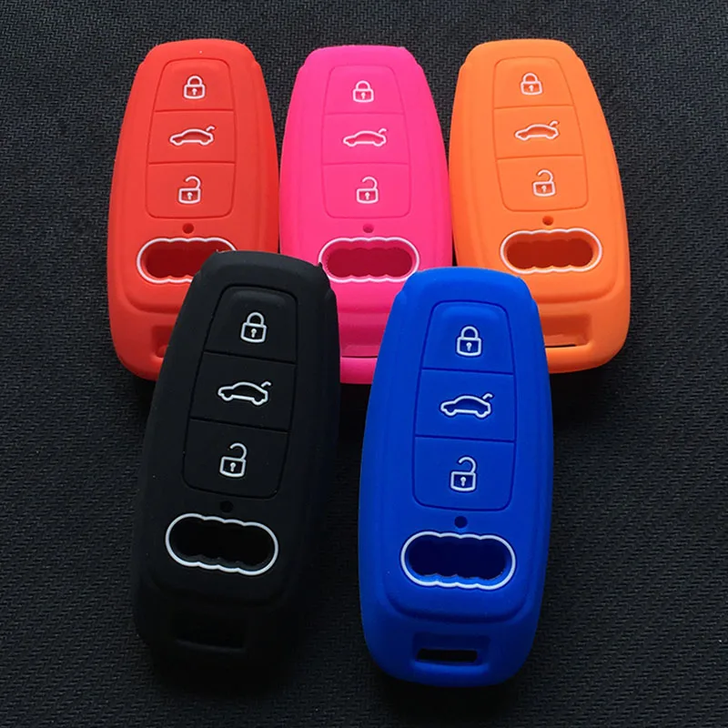 Силиконовый автомобильный чехол для брелка с ключом audi A6L A7 A8 C8 Q8 D5 2018 2019 защитная