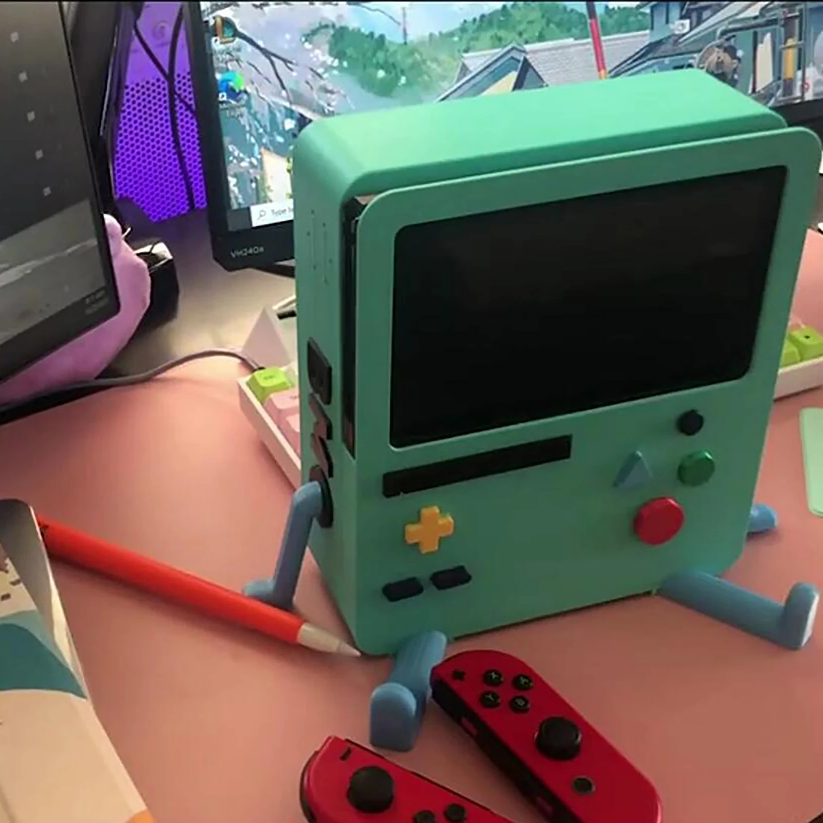 NINTENDO SWITCH подставка мультяшный Многоцветный силиконовый материал ручной игровой