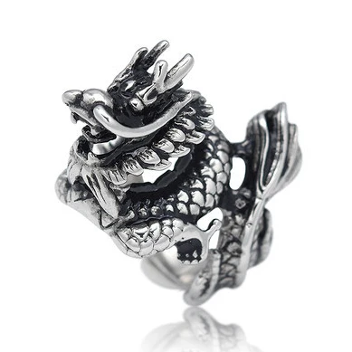 18 Мужские кольца в стиле ретро, готика, панк, модный Череп, волк, дракон, мужские кольца, ювелирные изделия, аксессуары для Хэллоуина, Anillo Hombre Bijoux - Цвет основного камня: 18