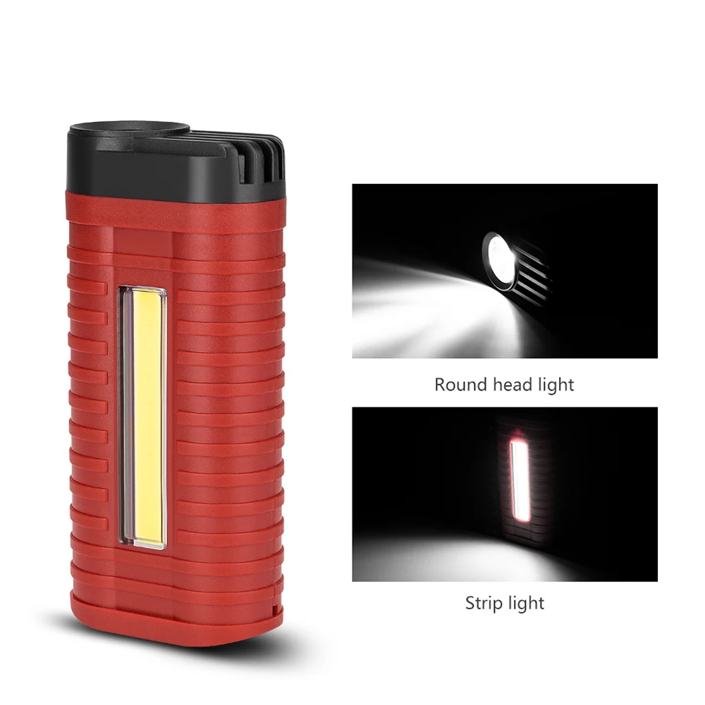 

Suchme LED Flashlight Rechargeable Super Bright Portable Work Light COB Car Repair Clip Waterproof 3AAA Battery Outdoor Camping
