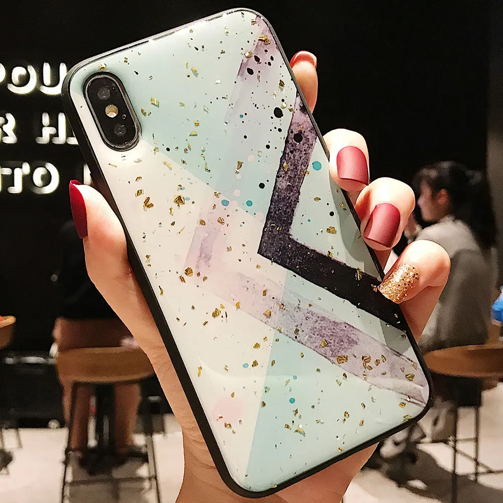 KISSCASE чехол с блестками для iPhone X XR XS Max 7 8 Plus 6 TPU полный защитный Funda 6S |